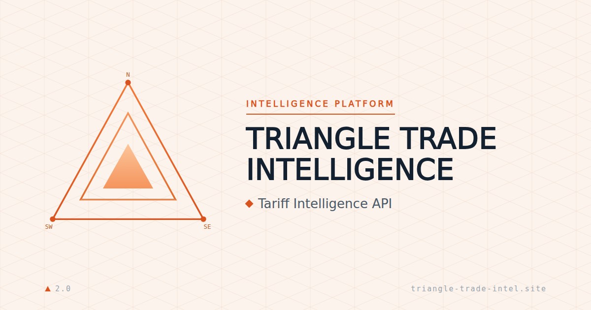 Tariff Intelligence API | USMCA Corridor | Triangle